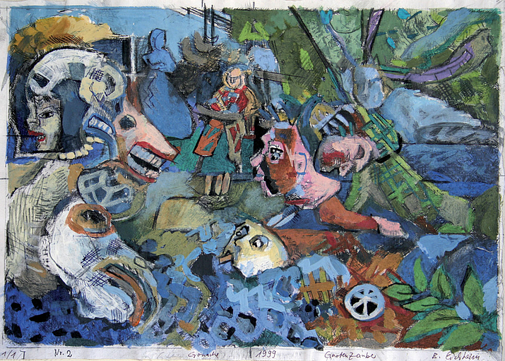 Burghild Eichheim, Maskentanz, Foto: Dietrich Graf (c) VG Bild-Kunst, Bonn 2021