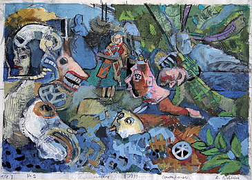 Burghild Eichheim, Maskentanz, Foto: Dietrich Graf (c) VG Bild-Kunst, Bonn 2021